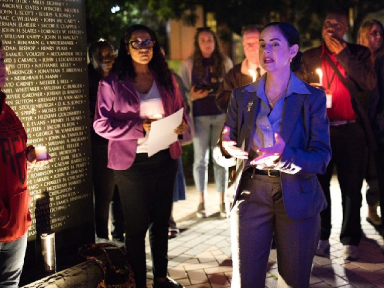 Domestic Violence Demonstration Held at County Office