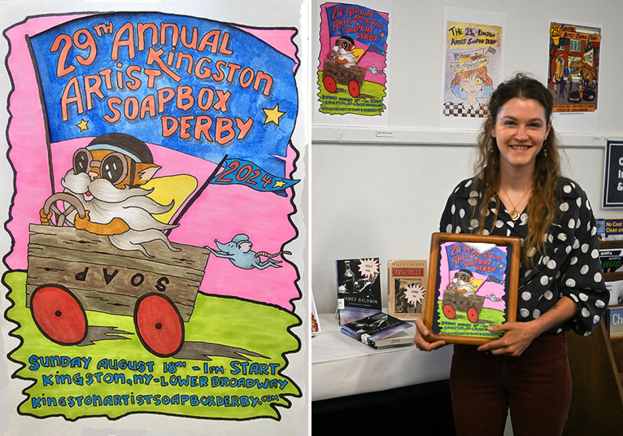 Cat in Soapbox Wins Kingston Derby Poster Contest