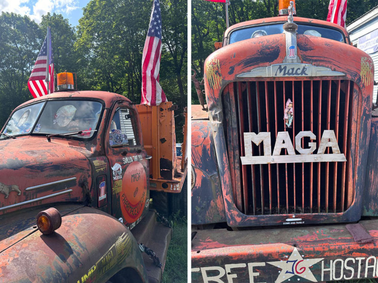 Big Mack MAGA Monument Rises on Route 32
