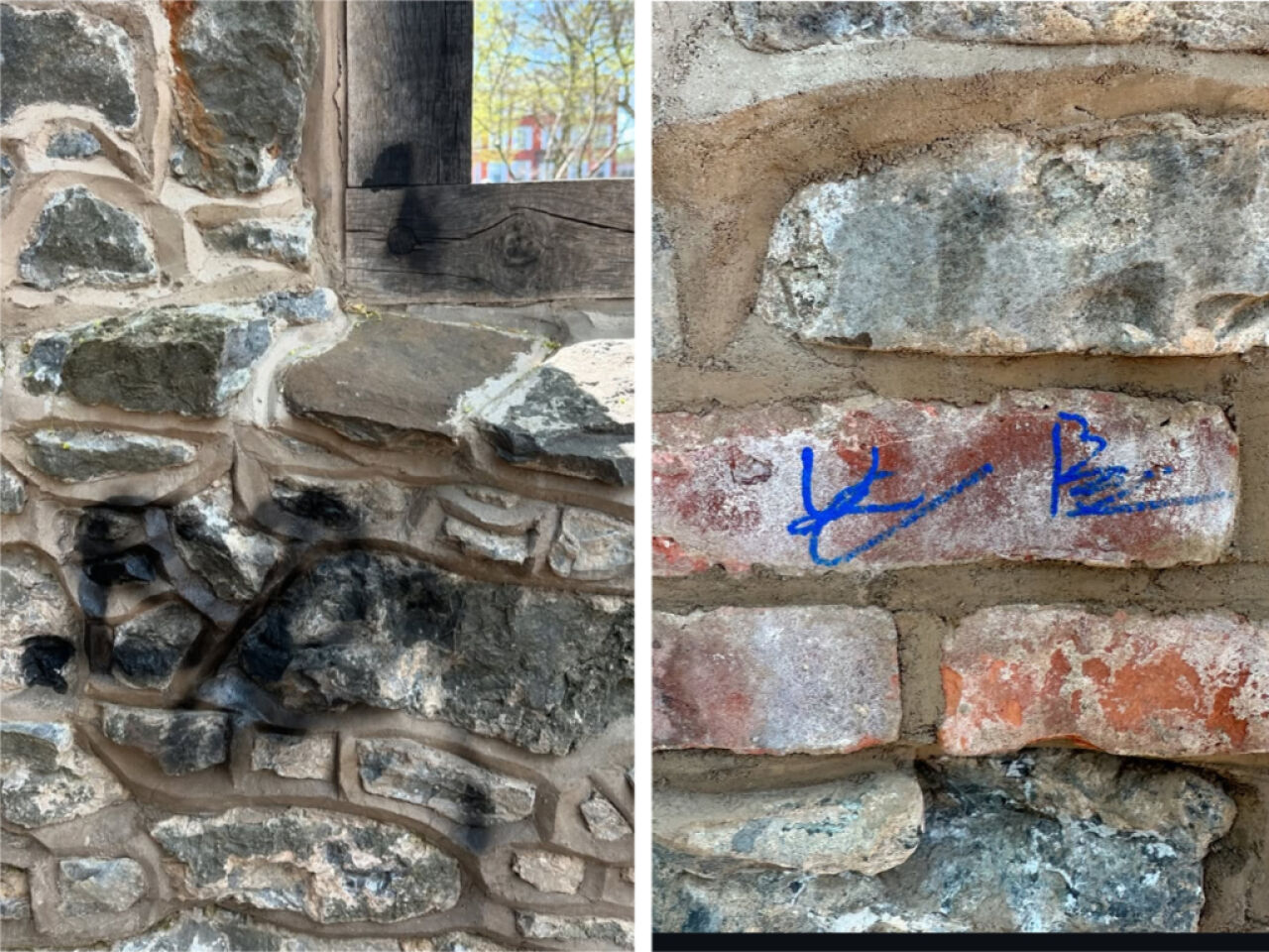 Graffitists Tag Up One of Kingston's Oldest Buildings